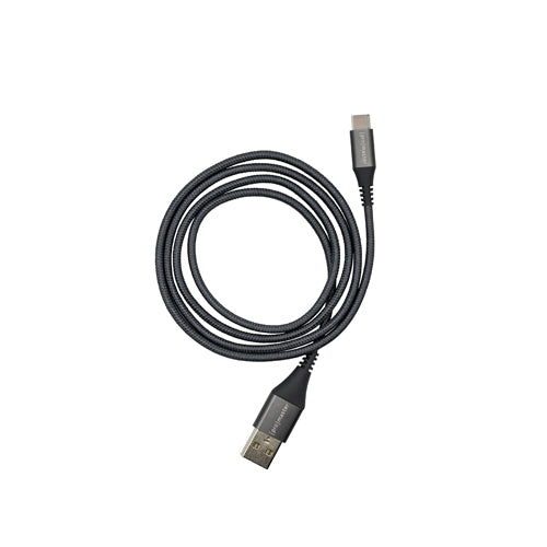 PM USB-C to USB-A Braided Cable 1m - Grey