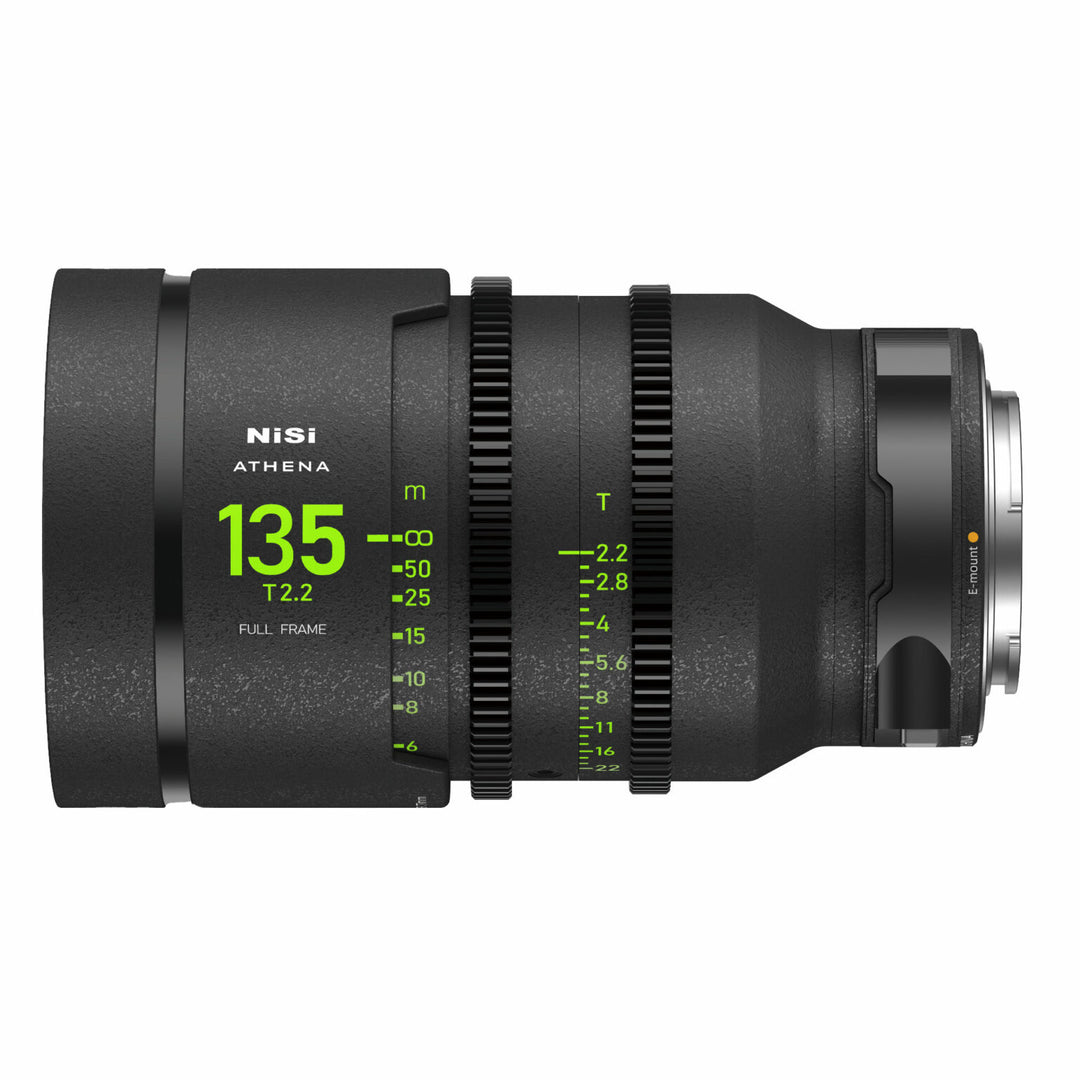 NiSi ATHENA PRIME Full Frame Cinema Lens ADD-ON Kit with 3 Lenses 18mm T2.2, 40mm T1.9, 135mm T2.2 + Hard Case (E Mount)