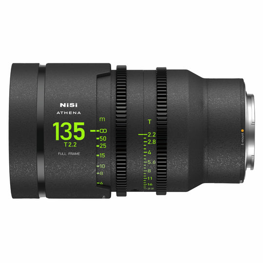 NiSi ATHENA PRIME Full Frame Cinema Lens ADD-ON Kit with 3 Lenses 18mm T2.2, 40mm T1.9, 135mm T2.2 + Hard Case (E Mount | No Drop In Filter)