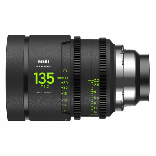 NiSi ATHENA PRIME Full Frame Cinema Lens ADD-ON Kit with 3 Lenses 18mm T2.2, 40mm T1.9, 135mm T2.2 + Hard Case (PL Mount)