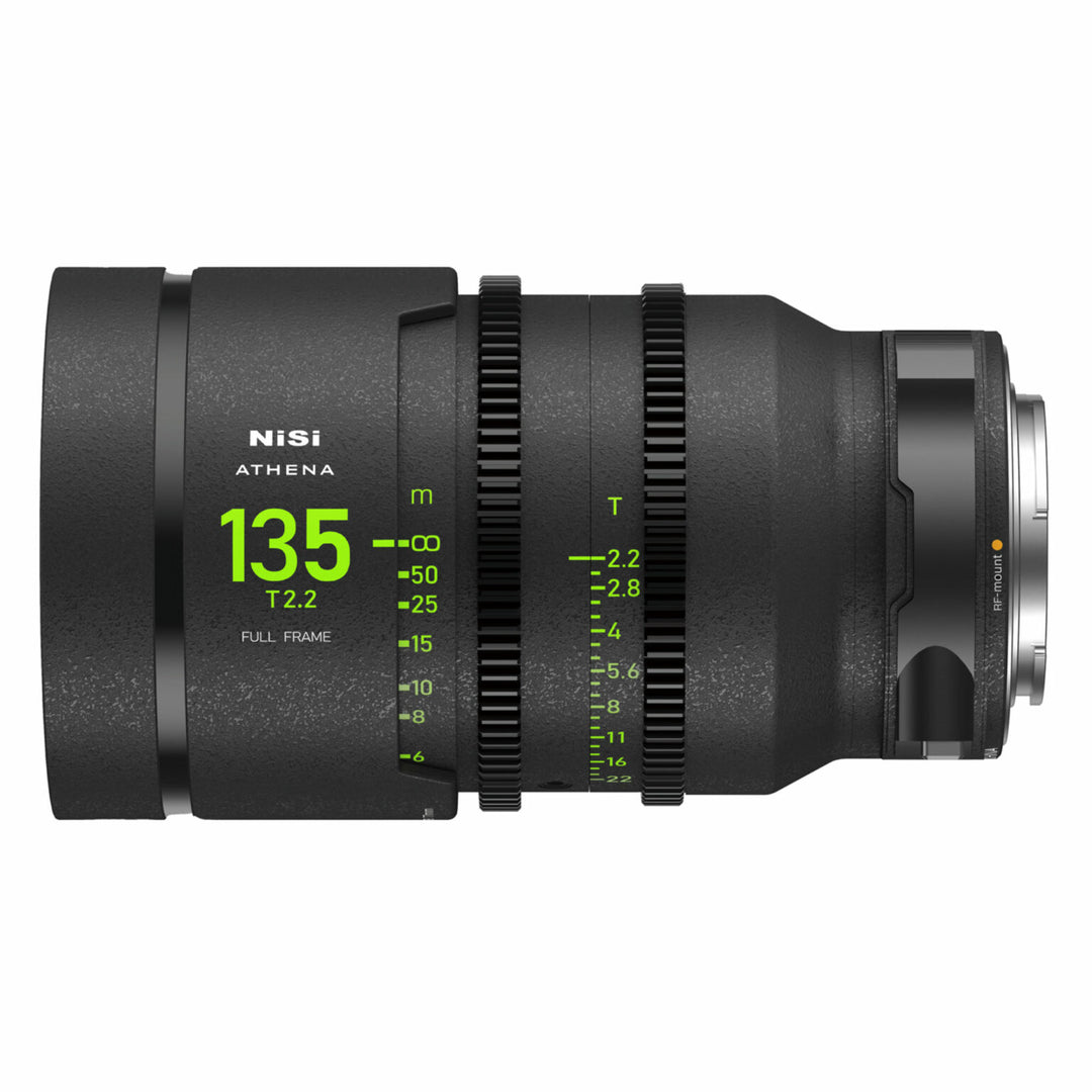 NiSi ATHENA PRIME Full Frame Cinema Lens MASTER Kit with 8 Lenses 14mm T2.4, 18mm T2.2, 25mm T1.9, 35mm T1.9, 40mm T1.9, 50mm T1.9, 85mm T1.9, 135mm T2.2 + Hard Case (RF Mount)