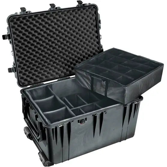 Pelican 1660 Black Case with Padded Dividers