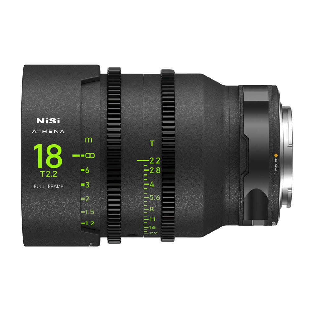 NiSi ATHENA PRIME Full Frame Cinema Lens ADD-ON Kit with 3 Lenses 18mm T2.2, 40mm T1.9, 135mm T2.2 + Hard Case (E Mount)