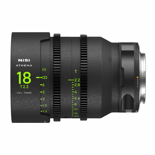 NiSi ATHENA PRIME Full Frame Cinema Lens ADD-ON Kit with 3 Lenses 18mm T2.2, 40mm T1.9, 135mm T2.2 + Hard Case (E Mount)