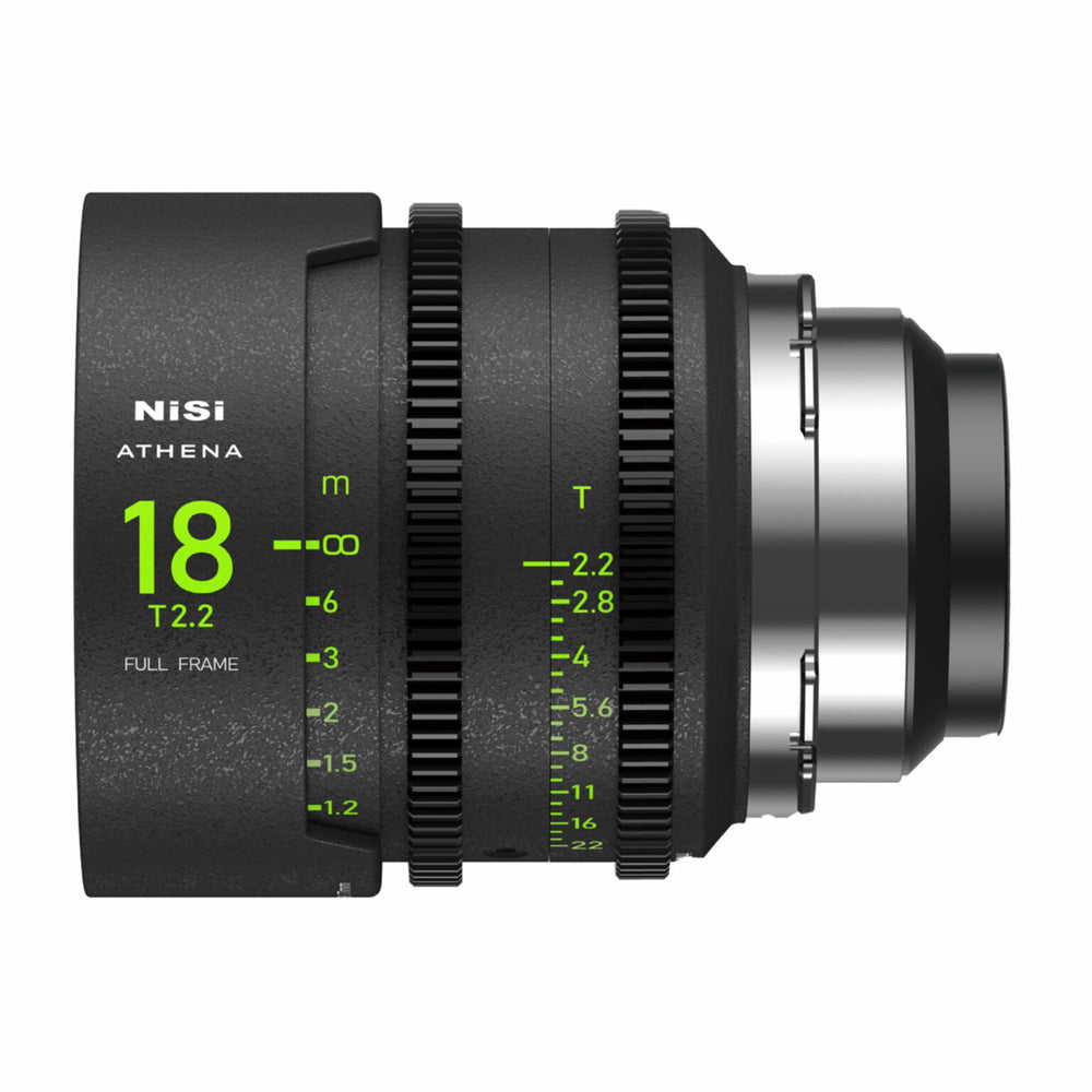 NiSi ATHENA PRIME Full Frame Cinema Lens ADD-ON Kit with 3 Lenses 18mm T2.2, 40mm T1.9, 135mm T2.2 + Hard Case (PL Mount)