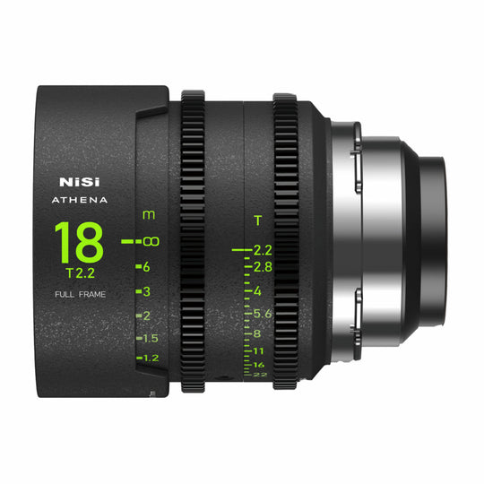 NiSi ATHENA PRIME Full Frame Cinema Lens ADD-ON Kit with 3 Lenses 18mm T2.2, 40mm T1.9, 135mm T2.2 + Hard Case (PL Mount)