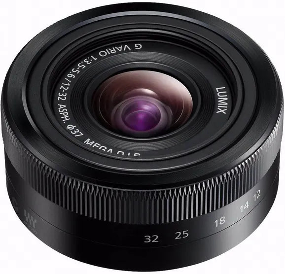 12 32 Panasonic Lumix G Vario 12-32mm f/3.5-5.6 Black Lens | CameraClix