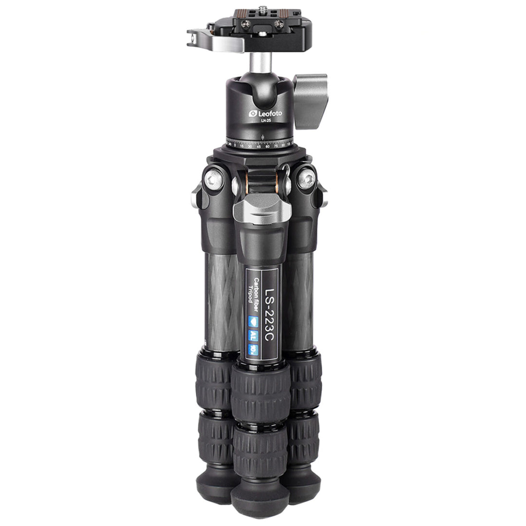 Leofoto LS-223C Ranger Series 3 Section Carbon Fibre Tripod with LH-25LR (Lever Release) Ball Head