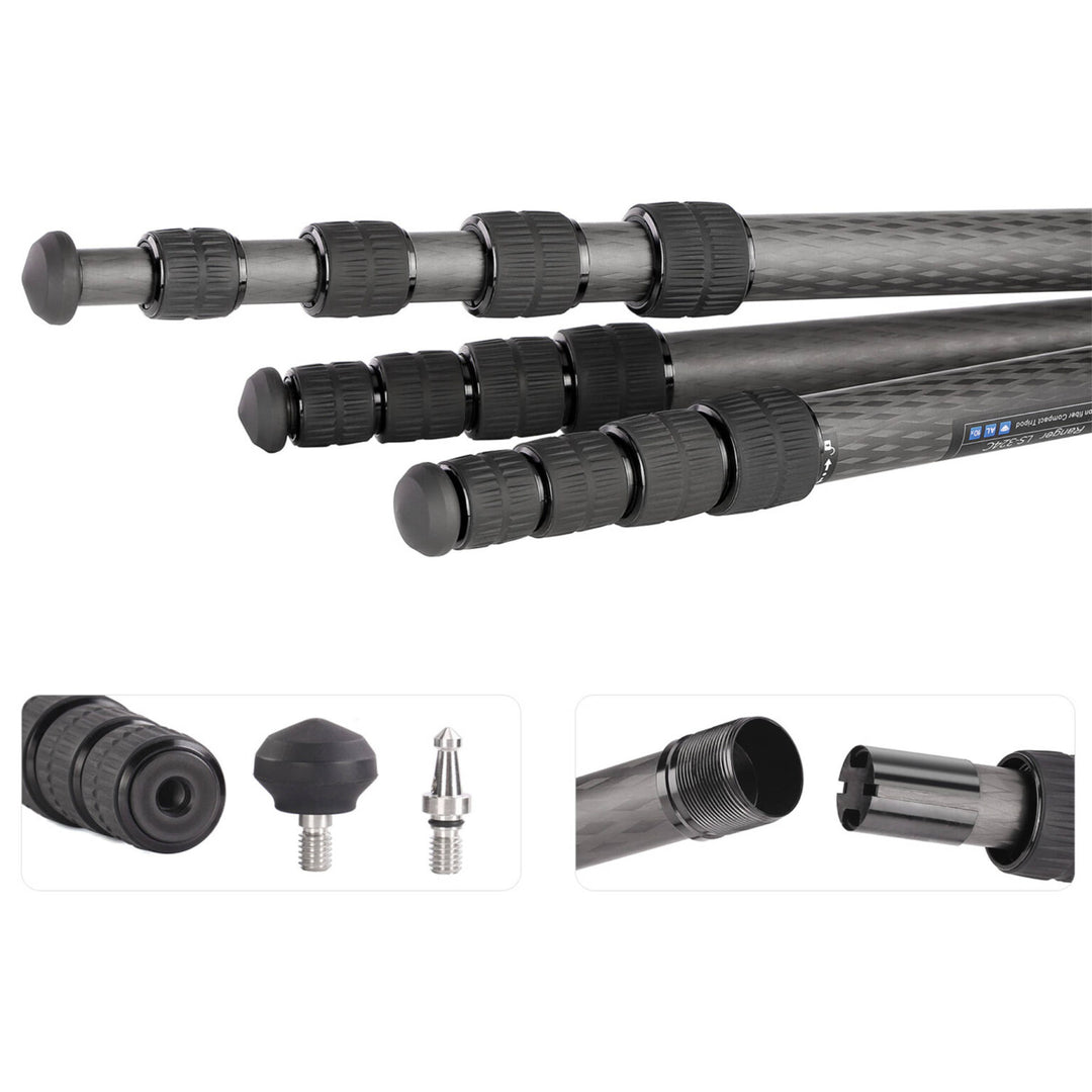 Leofoto LS-365C Ranger Series 5 Section Carbon Fibre Tripod