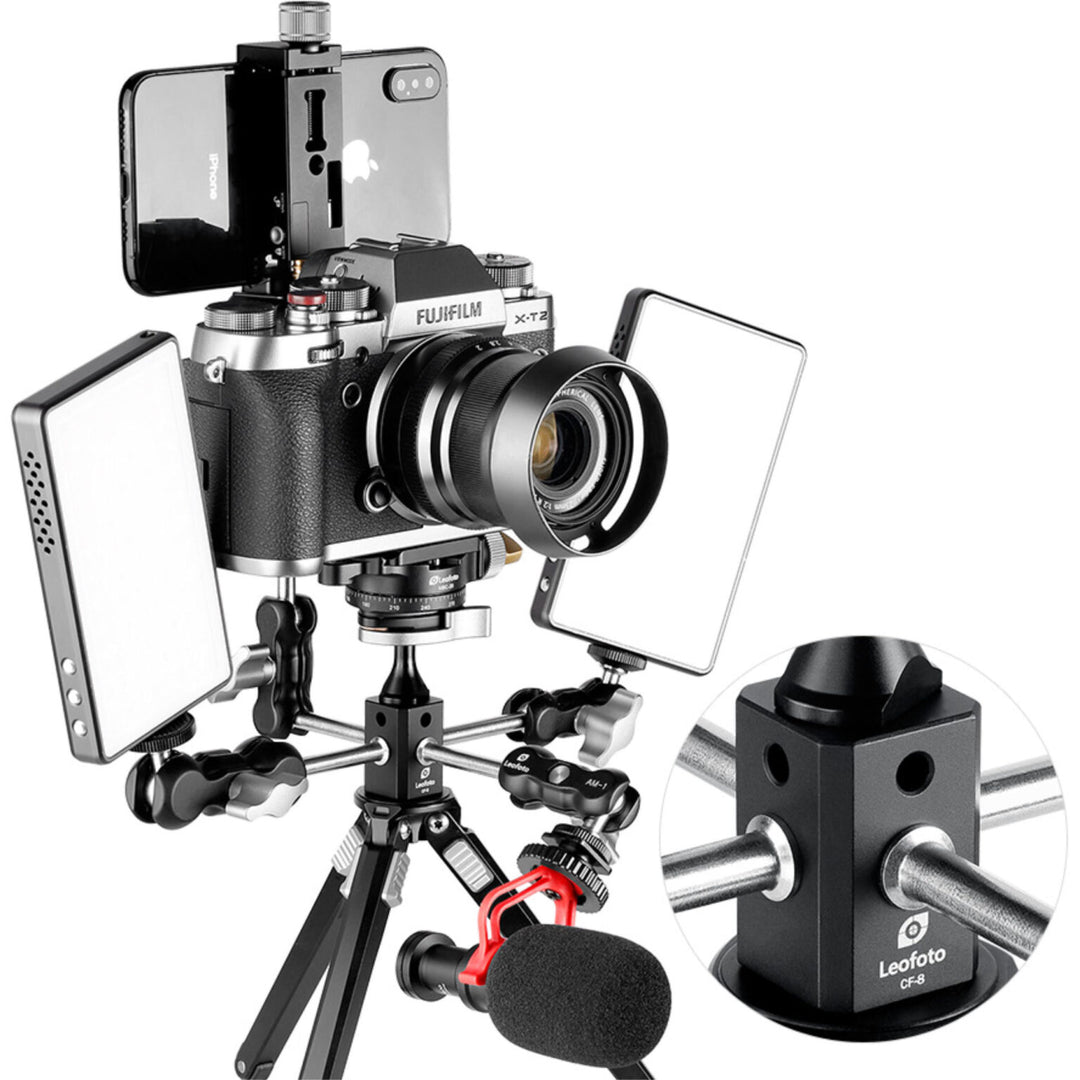 Leofoto CF-8 Accessory Mounting Adapter with 5 x 1/4��� Threads