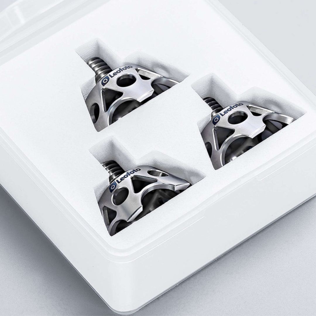 Leofoto TF-02 Titanium Tripod Claws for 3/8��� Threaded Tripod Legs