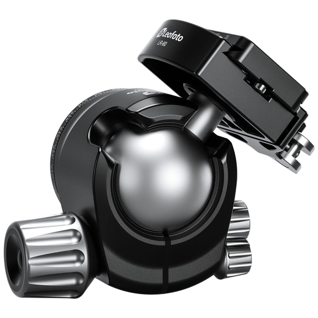 Leofoto LH-47LR 47mm Low Profile Ball Head with LR-60 Quick Release Lever Clamp and QP-70N Plate