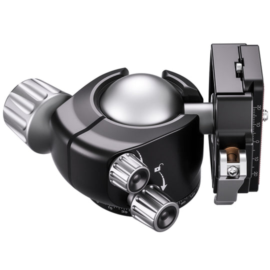 Leofoto LH-47LR 47mm Low Profile Ball Head with LR-60 Quick Release Lever Clamp and QP-70N Plate
