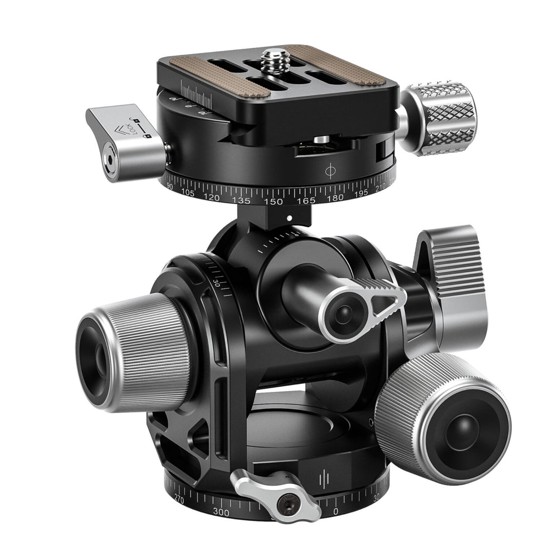 Leofoto G3 50mm 3-Axis Geared Head with BPL-50N Plate