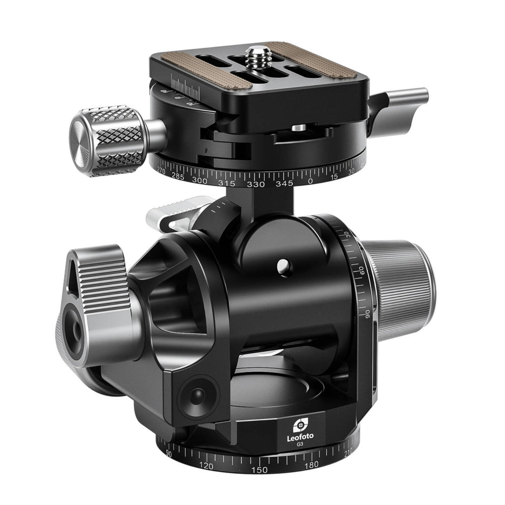 Leofoto G3 50mm 3-Axis Geared Head with BPL-50N Plate
