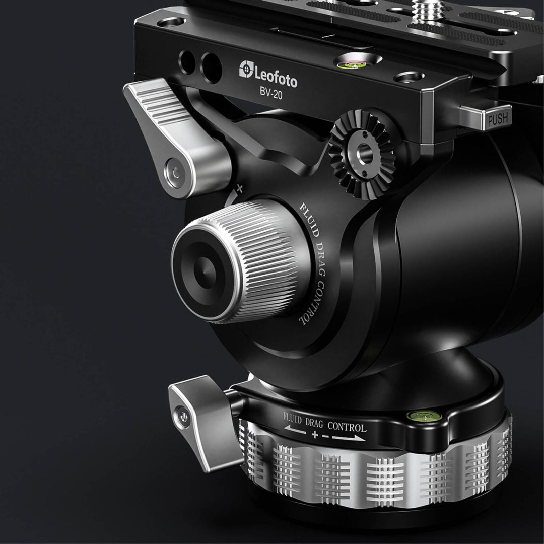 Leofoto BV-20 75mm Base Video Fluid Head with Arca PU-130D Plate
