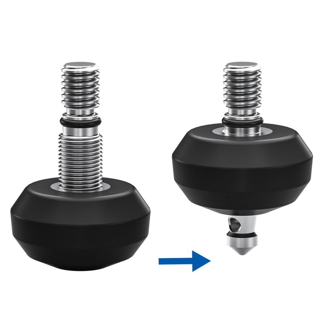 Leofoto TFV Tripod Rubber Feet with Retractable Spikes for 3/8��� Threaded Legs