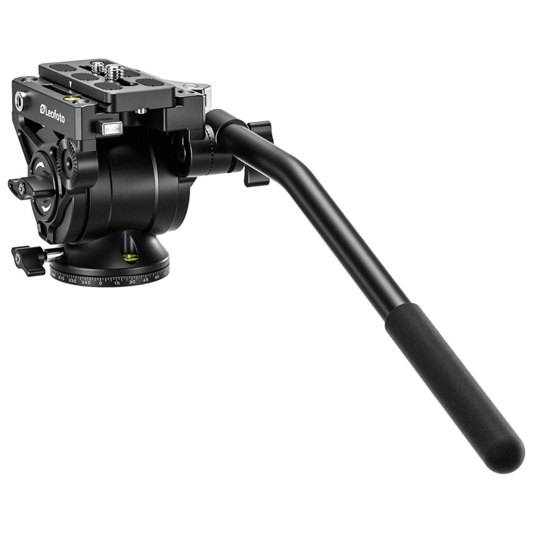Leofoto BV-10L 60mm Base Lever Release Video Fluid Head with Arca PU-90 Plate