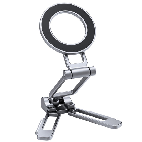 Leofoto PS-5 Magnetic Foldable Phone Stand ��� Silver