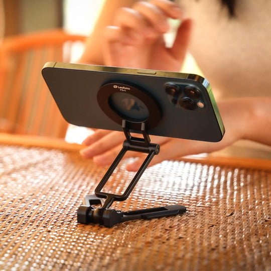 Leofoto PS-5 Magnetic Foldable Phone Stand ��� Black