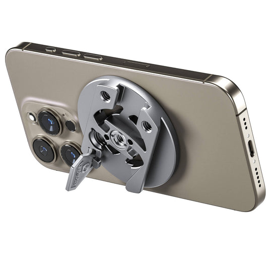 Leofoto PM-01 Magnetic Quick Mount Plate for Mobile Phones ��� Silver