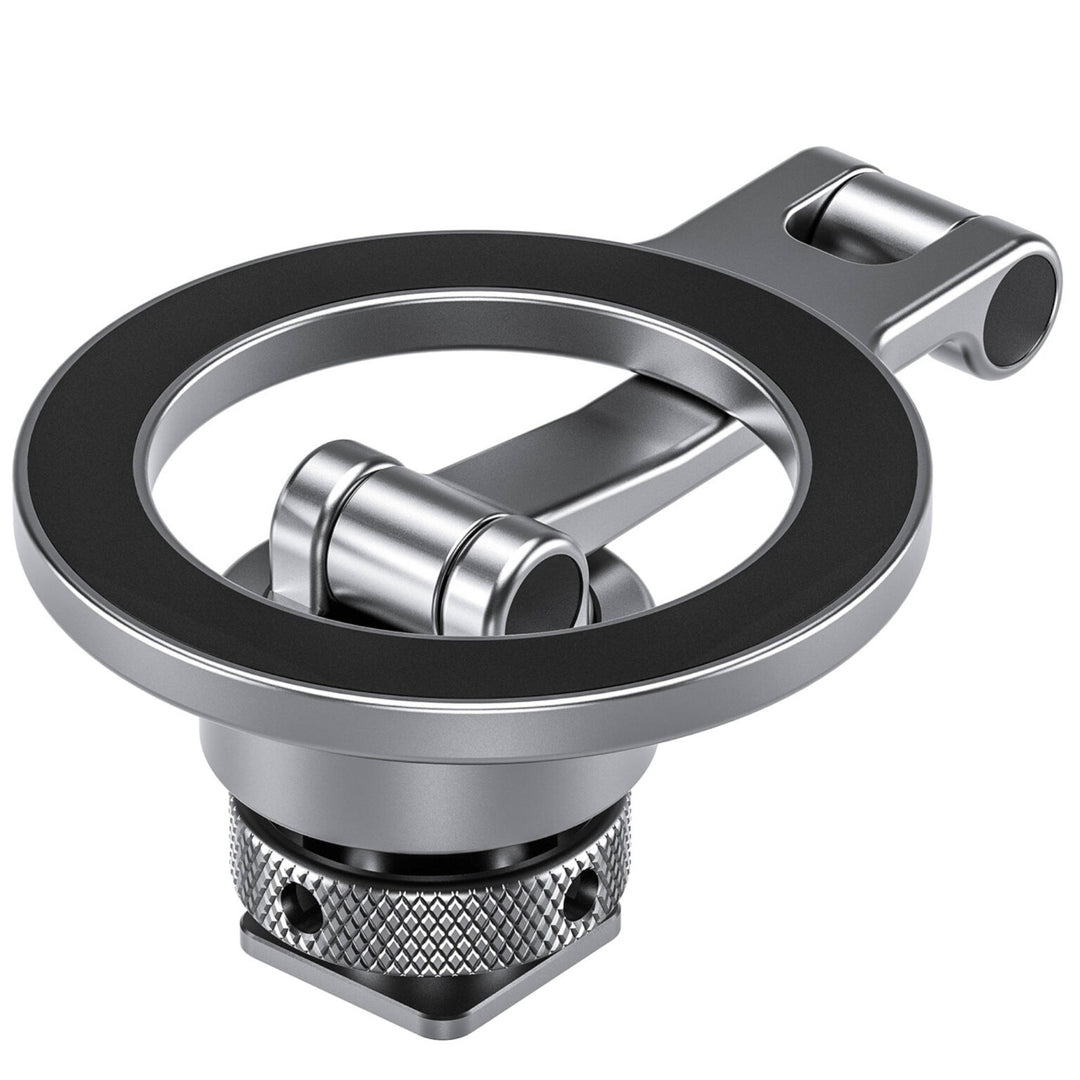 Leofoto PM-03 Magnetic Phone Mount with Cold Shoe Mount ��� Silver