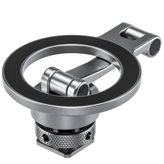 Leofoto PM-03 Magnetic Phone Mount with Cold Shoe Mount ��� Silver