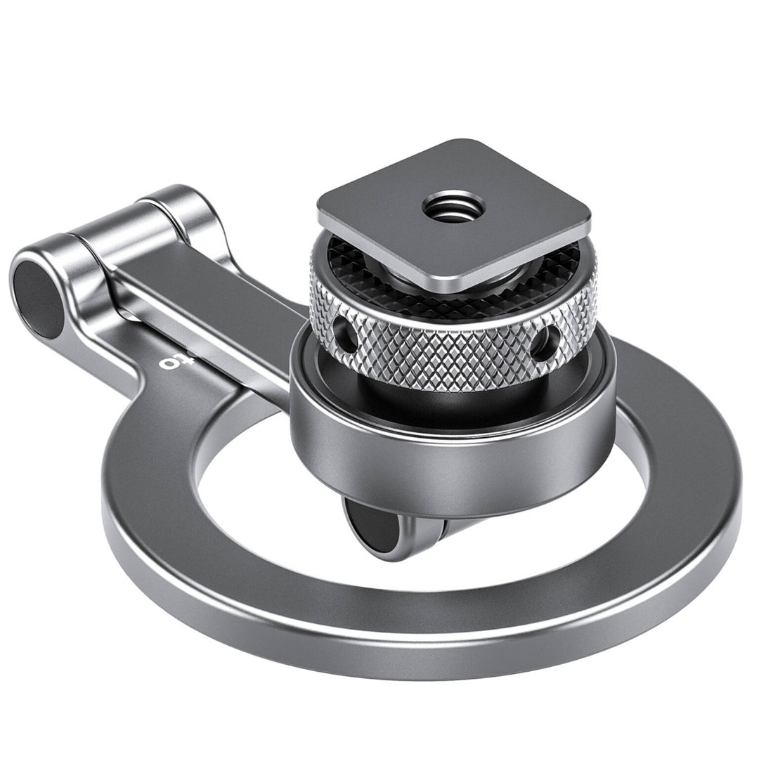 Leofoto PM-03 Magnetic Phone Mount with Cold Shoe Mount ��� Silver