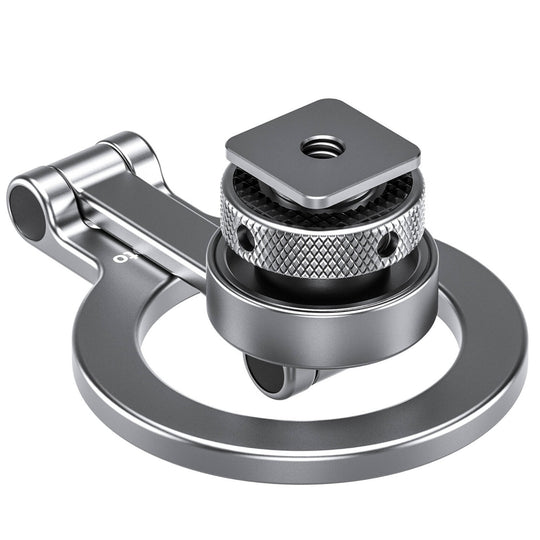 Leofoto PM-03 Magnetic Phone Mount with Cold Shoe Mount ��� Silver