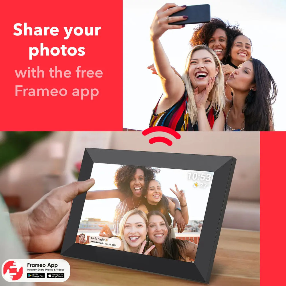 Firefly Frameo 10.1" Wi-Fi Digital Photo Frame - Black