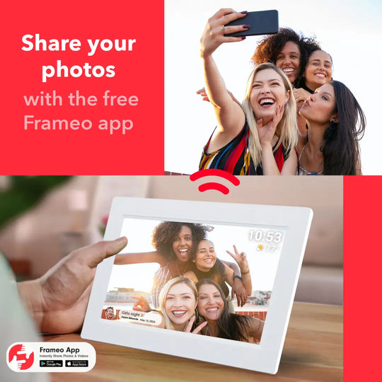 Firefly Frameo 10.1" Wi-Fi Digital Photo Frame - White