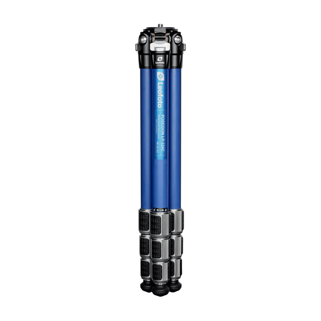 Leofoto LP-324C Poseidon Series 4 Section Water Resistant Carbon Fibre Tripod with Blue LH-40LR Ball Head