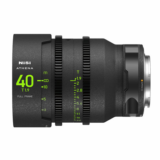 NiSi ATHENA PRIME Full Frame Cinema Lens ADD-ON Kit with 3 Lenses 18mm T2.2, 40mm T1.9, 135mm T2.2 + Hard Case (E Mount)