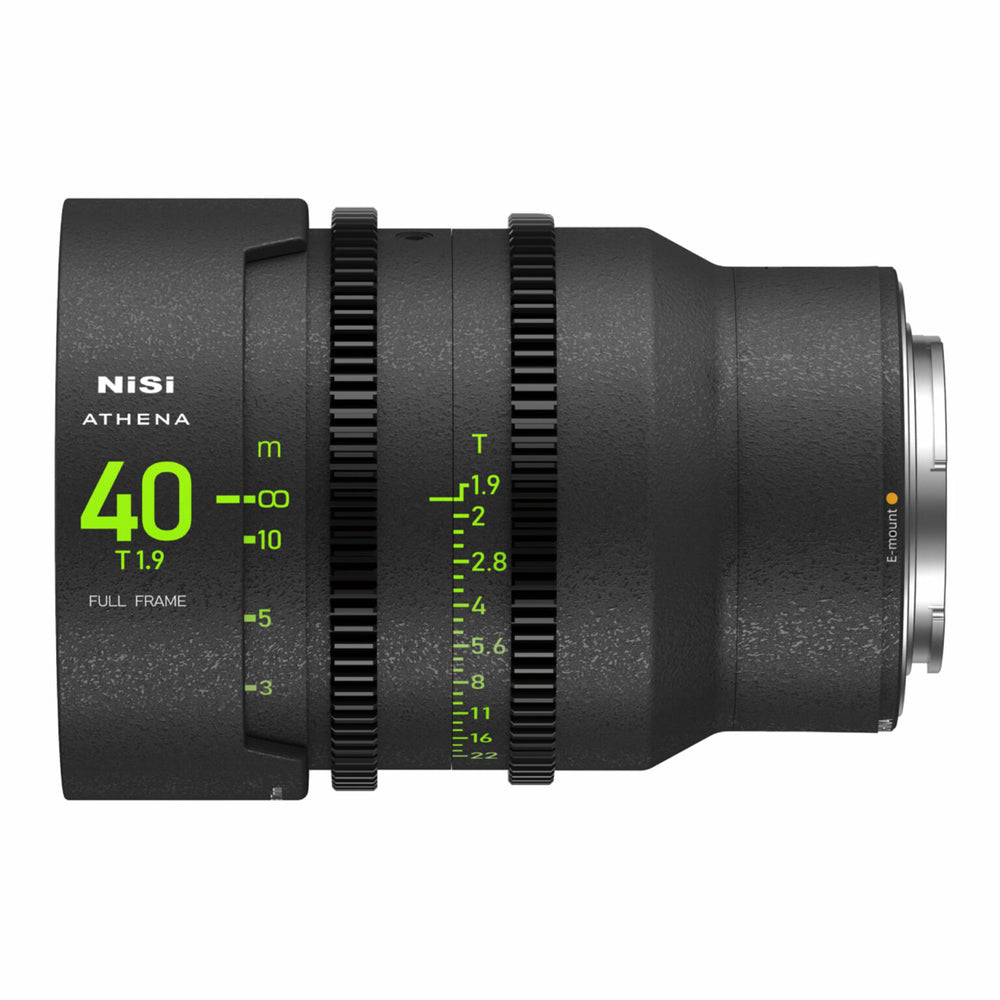 NiSi ATHENA PRIME Full Frame Cinema Lens ADD-ON Kit with 3 Lenses 18mm T2.2, 40mm T1.9, 135mm T2.2 + Hard Case (E Mount | No Drop In Filter)