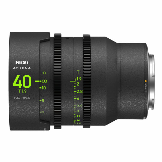 NiSi 40mm ATHENA PRIME Full Frame Cinema Lens T1.9 (G Mount | No Drop In Filter)