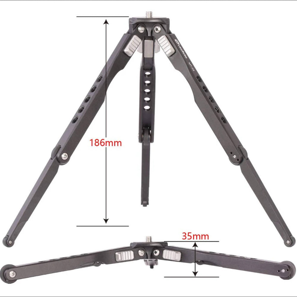 Leofoto MT-03 Table Top 2 Section Tripod with MBC-20 Inverted Ball Head