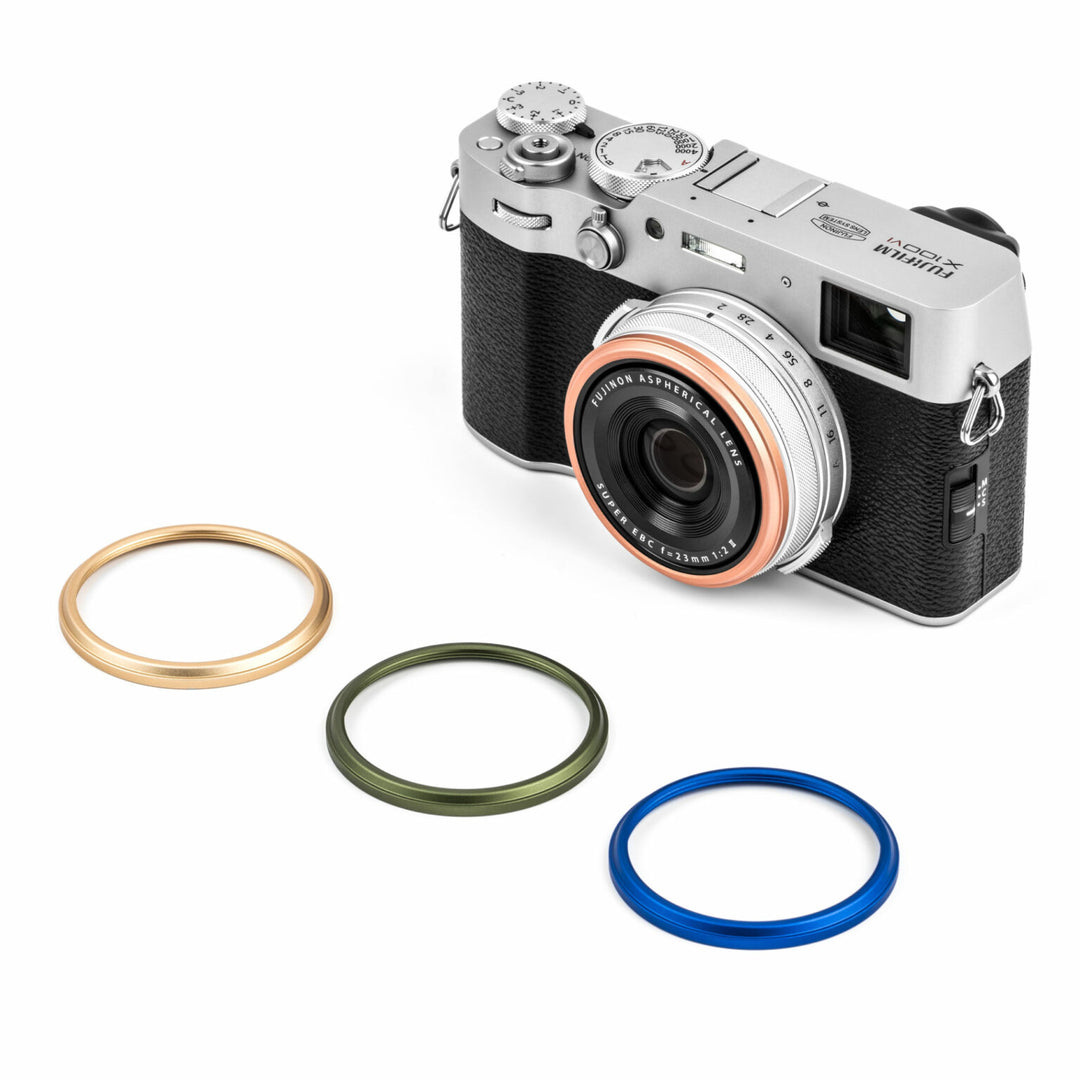 NiSi Color Rings Set for Fujifilm X100 series (Set of 4 – Gold, Rose Gold, Blue and Green)