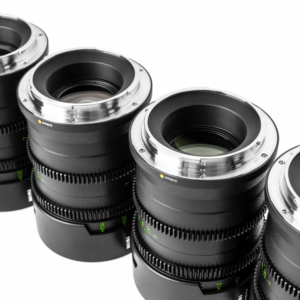 NiSi ATHENA PRIME Full Frame Cinema Lens ADD-ON Kit with 3 Lenses 18mm T2.2 , 40mm T1.9, 135 T2.2 + Hard Case (G Mount | No Drop In Filter)