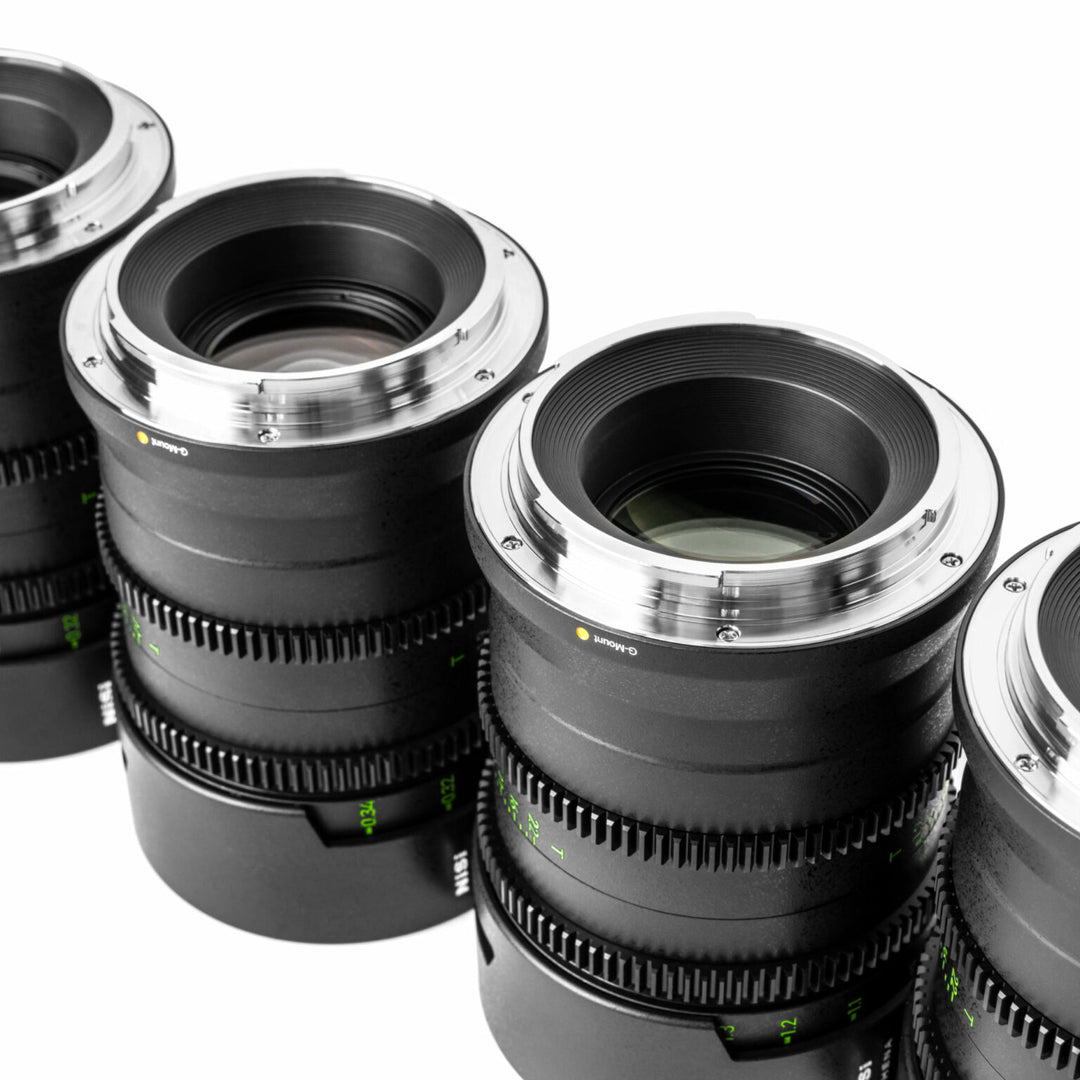 NiSi ATHENA PRIME Full Frame Cinema Lens ADD-ON Kit with 3 Lenses 18mm T2.2 , 40mm T1.9, 135 T2.2 + Hard Case (G Mount | No Drop In Filter)