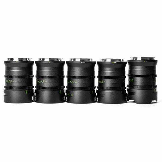 NiSi ATHENA PRIME Full Frame Cinema Lens MASTER Kit with 8 Lenses 14mm T2.4, 18mm T2.2 , 25mm T1.9, 35mm T1.9, 40mm T1.9, 50mm T1.9, 85mm T1.9, 135 T2.2 + Hard Case (G Mount | No Drop In Filter)