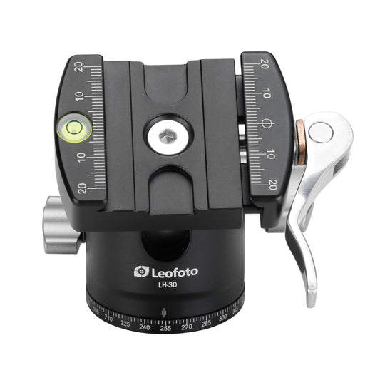Leofoto LH-30LR 30mm Low Profile Ball Head with LR-50 Quick Release Lever Clamp and NP-50 Plate