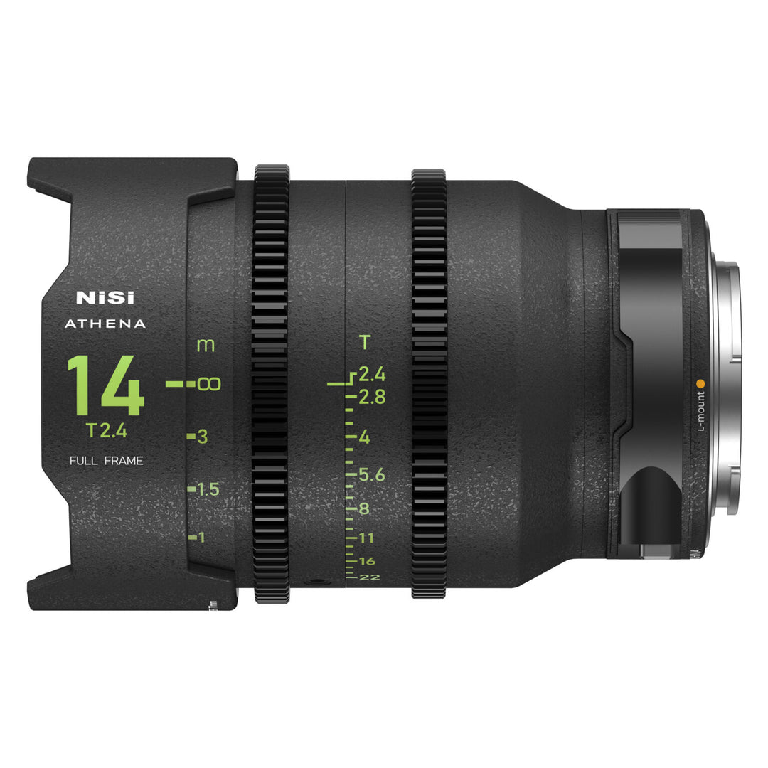 NiSi ATHENA PRIME Full Frame Cinema Lens Kit with 5 Lenses 14mm T2.4, 25mm T1.9, 35mm T1.9, 50mm T1.9, 85mm T1.9 + Hard Case (L Mount)