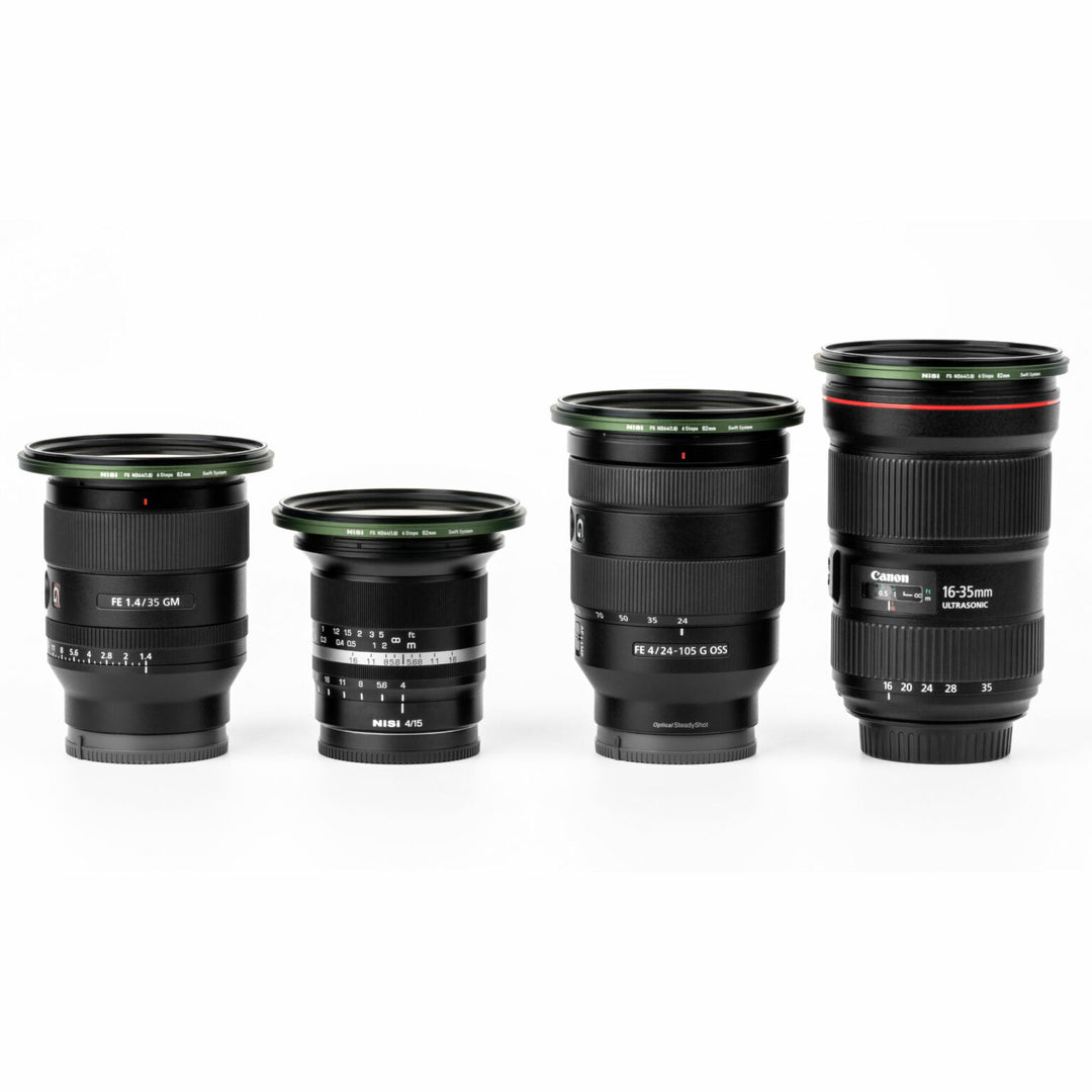 NiSi SWIFT FS ND Filter Kit with ND8 (3 Stop), ND64 (6 Stop) and ND1000 (10 Stop) for 40.5mm | 43mm | 46mm | 49mm Filter Threads + Case