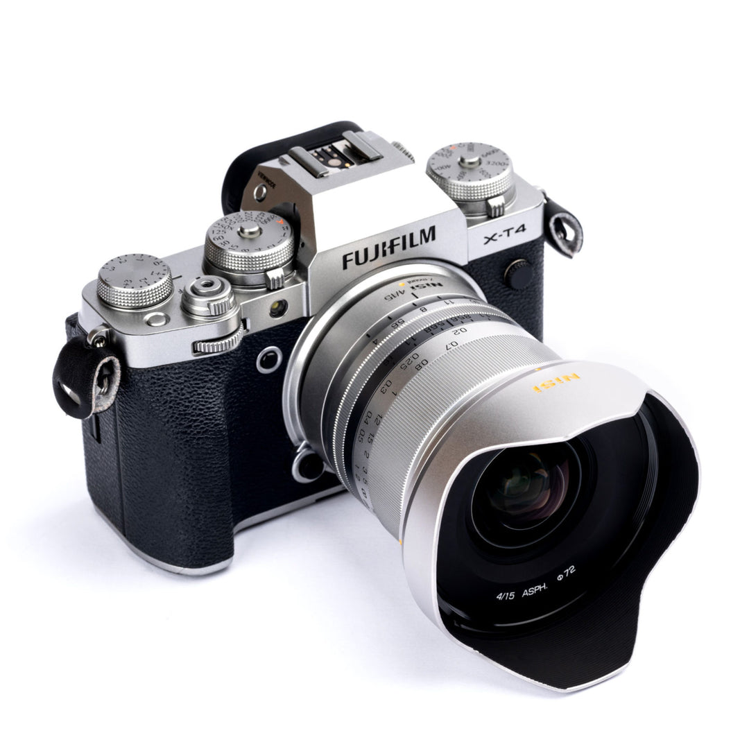 NiSi 15mm f/4 Sunstar Wide Angle ASPH Lens in SIlver (Fujifilm X Mount)