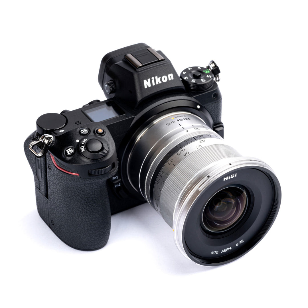 NiSi 15mm f/4 Sunstar Super Wide Angle Full Frame ASPH Lens in Silver (Nikon Z Mount)