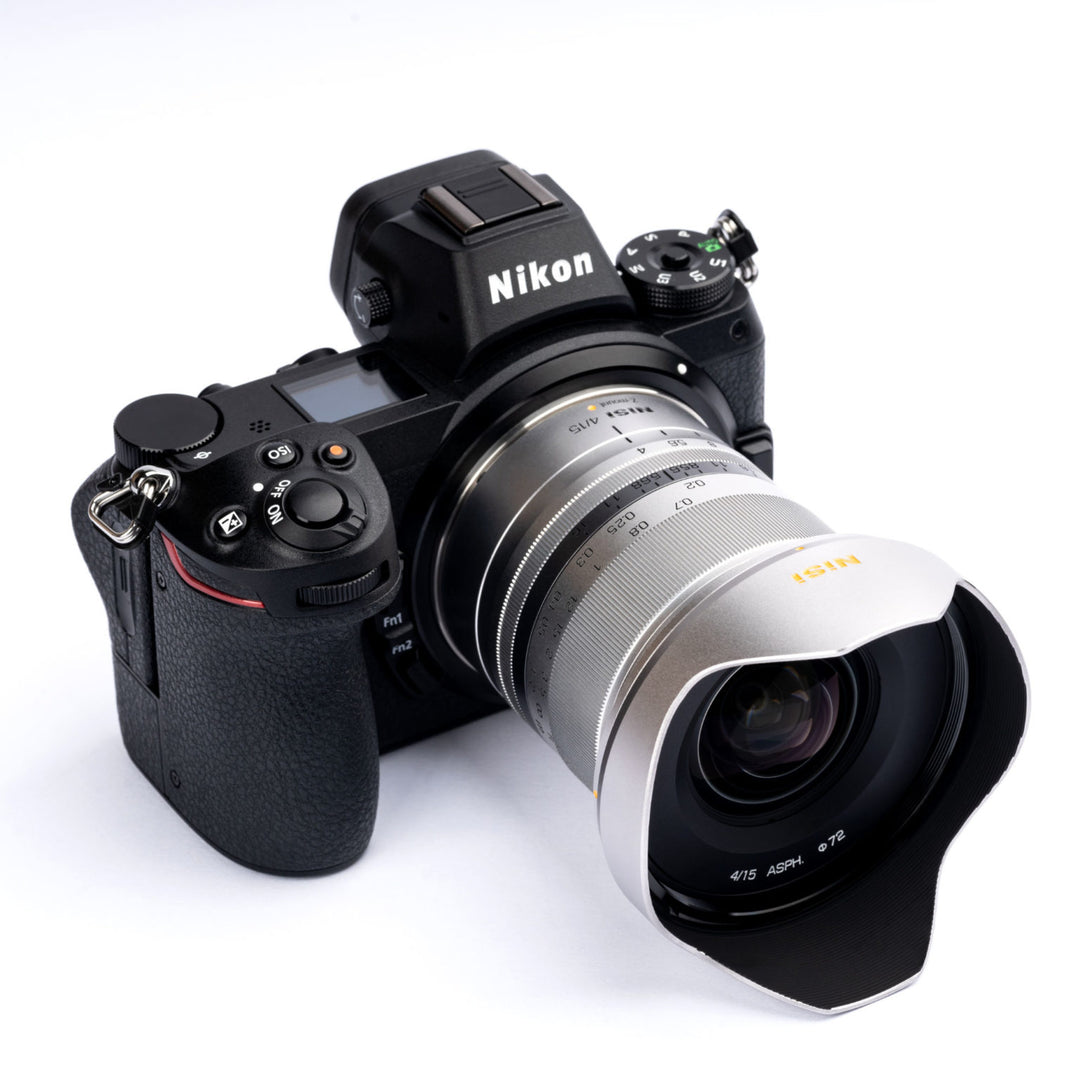 NiSi 15mm f/4 Sunstar Super Wide Angle Full Frame ASPH Lens in Silver (Sony E Mount)
