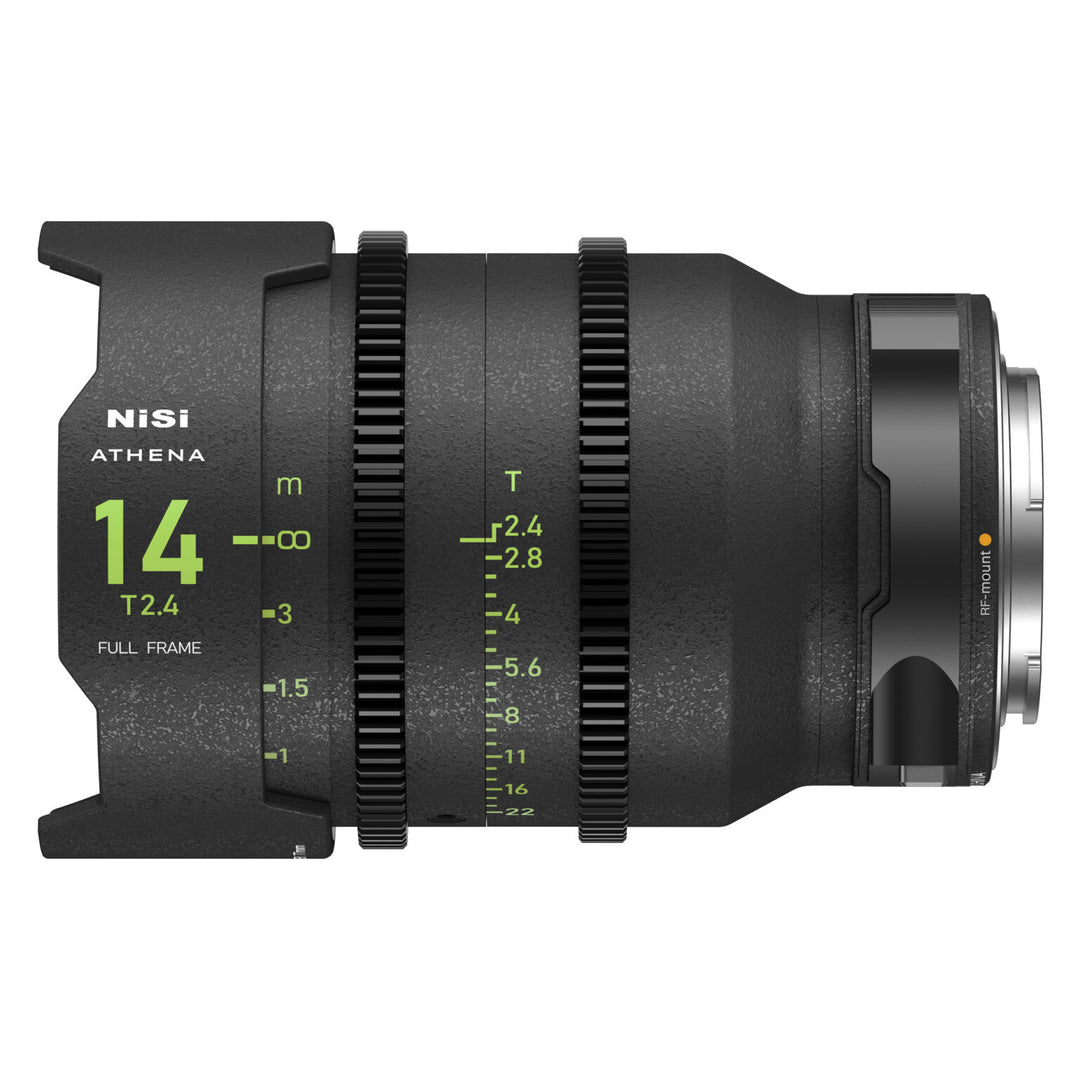 NiSi ATHENA PRIME Full Frame Cinema Lens MASTER Kit with 8 Lenses 14mm T2.4, 18mm T2.2, 25mm T1.9, 35mm T1.9, 40mm T1.9, 50mm T1.9, 85mm T1.9, 135mm T2.2 + Hard Case (RF Mount)