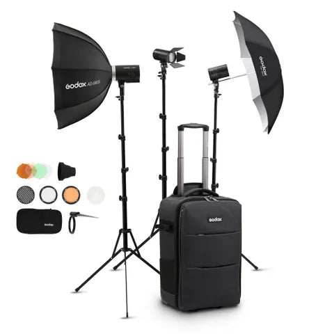 GODOX AD100/300 KIT INC UMB, SOFTBOX, ACC & BAG