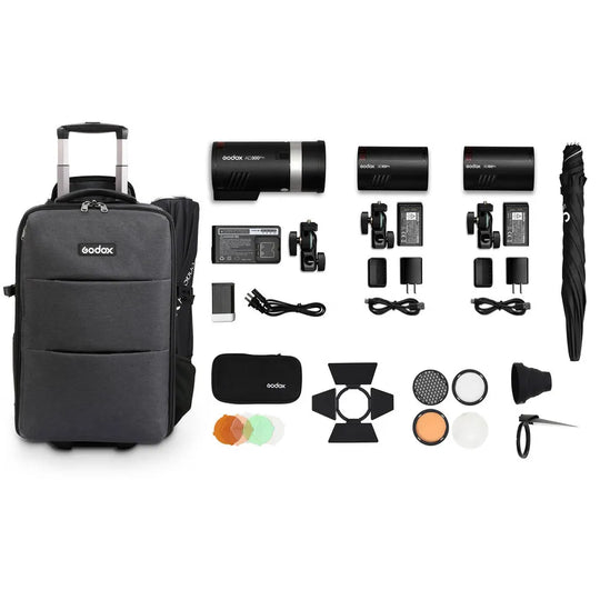 GODOX AD100/300 KIT INC UMB, SOFTBOX, ACC & BAG