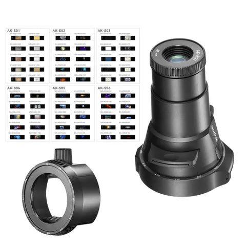 GODOX AK-R21 PROJECTION ATTACHMENT KIT FOR RECT FLASH HEADS. INC AK-R25 + AK-S FULL SLIDE KIT